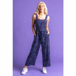 Dusk Blue Confetti Spot Print Jumpsuit -Dusk Shop unnamed file 1022
