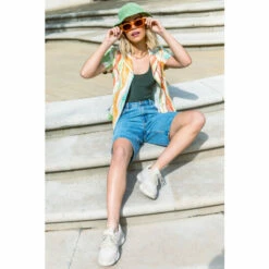 Dusk Blue Longline Denim Bermuda Shorts 4 Dusk Blue Longline Denim Bermuda Shorts -Dusk Shop unnamed file 1040