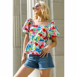 Dusk Blue Raw Hem Knee Length Shorts