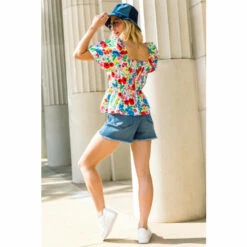 Dusk Blue Raw Hem Knee Length Shorts -Dusk Shop unnamed file 1047