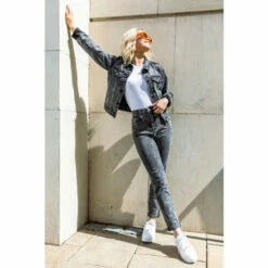 Dusk Grey Straight Leg Acid Wash Mom Jean -Dusk Shop unnamed file 1065