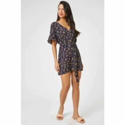 Dusk Blue Ditsy Floral Print Playsuit 3 Dusk Blue Ditsy Floral Print Playsuit -Dusk Shop unnamed file 1117