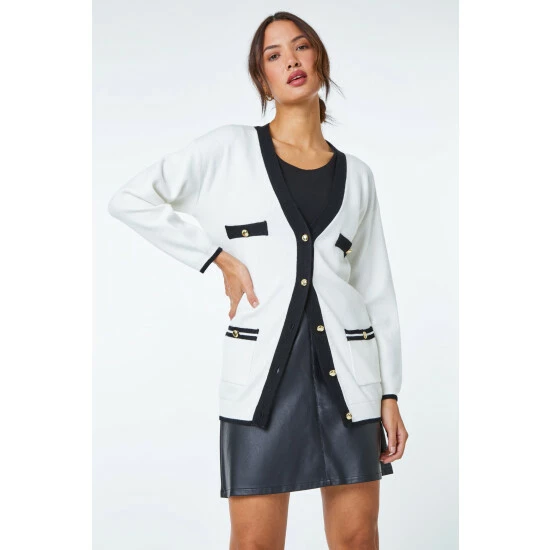 unnamed-file-1127.jpg Dusk White Longline Colour Block Cardigan -Dusk Shop unnamed file 1127