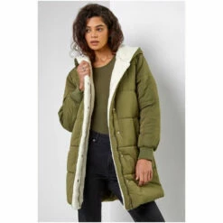 Dusk Green Teddy Lined Hooded Parka Coat -Dusk Shop unnamed file 1143