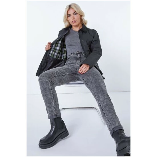 unnamed-file-1149.jpg Dusk Black Checked Lined Wax Coat -Dusk Shop unnamed file 1149