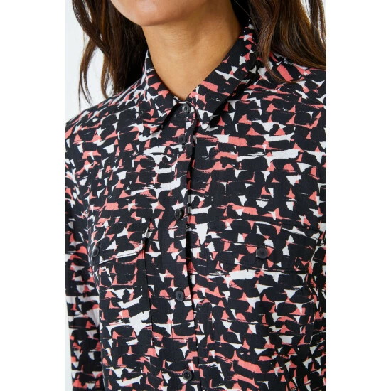 unnamed-file-1173.jpg Dusk Red Geo Print Pocket Detail Shirt -Dusk Shop unnamed file 1173