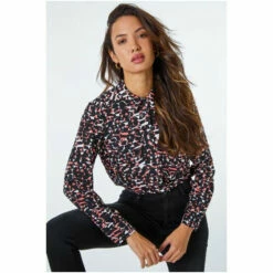 Dusk Red Geo Print Pocket Detail Shirt 7 Dusk Red Geo Print Pocket Detail Shirt -Dusk Shop unnamed file 1174