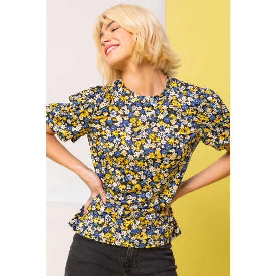 unnamed-file-1181.jpg Dusk Yellow Daisy Floral Print Jersey Top -Dusk Shop unnamed file 1181