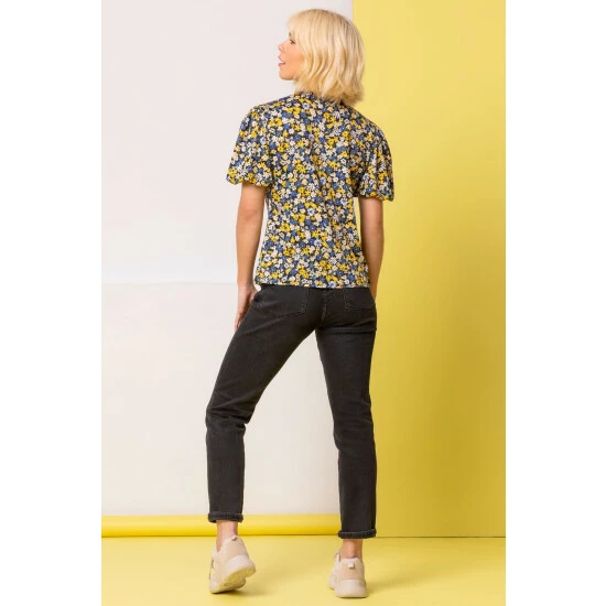 unnamed-file-1182.jpg Dusk Yellow Daisy Floral Print Jersey Top -Dusk Shop unnamed file 1182