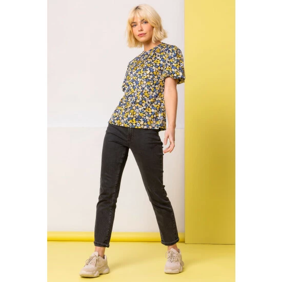 unnamed-file-1183.jpg Dusk Yellow Daisy Floral Print Jersey Top -Dusk Shop unnamed file 1183
