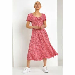 Dusk Red Ditsy Floral Bow Detail Midi Dress 9 Dusk Red Ditsy Floral Bow Detail Midi Dress -Dusk Shop unnamed file 122