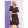 Dusk Black Ditsy Spot Print Frill Hem Detail Dress -Dusk Shop unnamed file 130