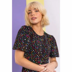 Dusk Black Ditsy Spot Print Frill Hem Detail Dress 5 Dusk Black Ditsy Spot Print Frill Hem Detail Dress -Dusk Shop unnamed file 133