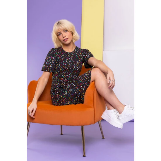 unnamed-file-134.jpg Dusk Black Ditsy Spot Print Frill Hem Detail Dress -Dusk Shop unnamed file 134