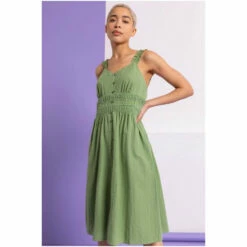 Dusk Blue Shirred Lace Detail Sun Dress 7 Dusk Blue Shirred Lace Detail Sun Dress -Dusk Shop unnamed file 15