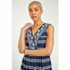 Dusk Blue Broderie Detail Fit & Flare Day Dress -Dusk Shop unnamed file 151