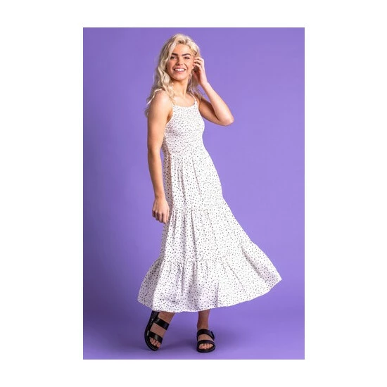 unnamed-file-158.jpg Dusk White Ditsy Spot Print Tiered Dress -Dusk Shop unnamed file 158