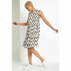 Dusk White Spot Print Button Through Shirt Dress -Dusk Shop unnamed file 18