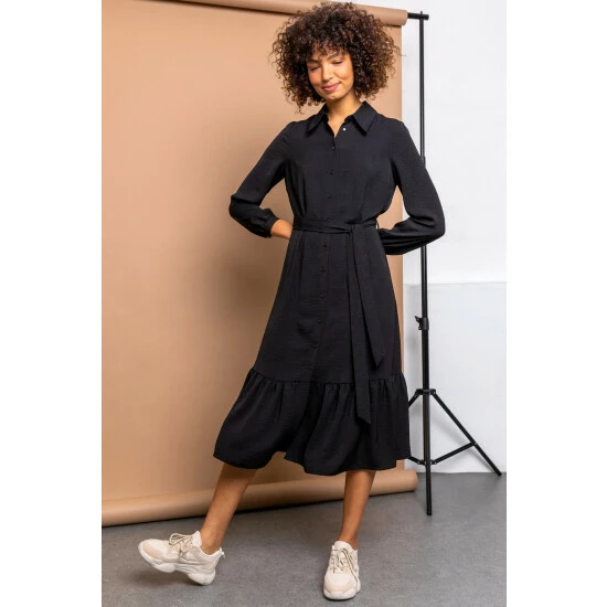 unnamed-file-217.jpg Dusk Black Tiered Midi Length Shirt Dress -Dusk Shop unnamed file 217