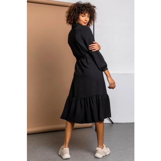 unnamed-file-218.jpg Dusk Black Tiered Midi Length Shirt Dress -Dusk Shop unnamed file 218