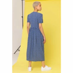 Dusk Blue Ditsy Spot Button Through Midi Dress 4 Dusk Blue Ditsy Spot Button Through Midi Dress -Dusk Shop unnamed file 23