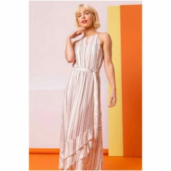Dusk White Stripe Print Frill Detail Maxi Dress -Dusk Shop unnamed file 250