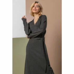 Dusk Grey Collared Belt Detail Knitted Dress 4 Dusk Grey Collared Belt Detail Knitted Dress -Dusk Shop unnamed file 258