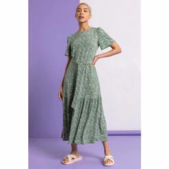 Dusk Green Ditsy Daisy Print Belted Dress 4 Dusk Green Ditsy Daisy Print Belted Dress -Dusk Shop unnamed file 265