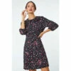Dusk Black Ditsy Print Collared Dress -Dusk Shop unnamed file 275