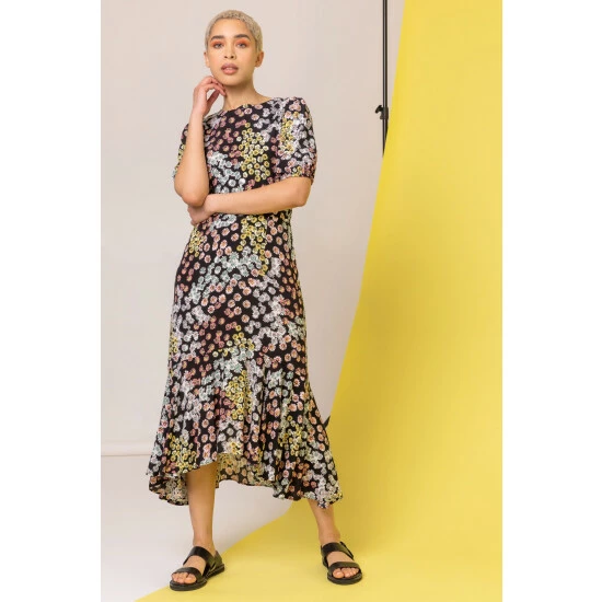 unnamed-file-282.jpg Dusk Black Ditsy Floral Frill Midi Dress -Dusk Shop unnamed file 282