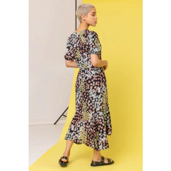 unnamed-file-283.jpg Dusk Black Ditsy Floral Frill Midi Dress -Dusk Shop unnamed file 283