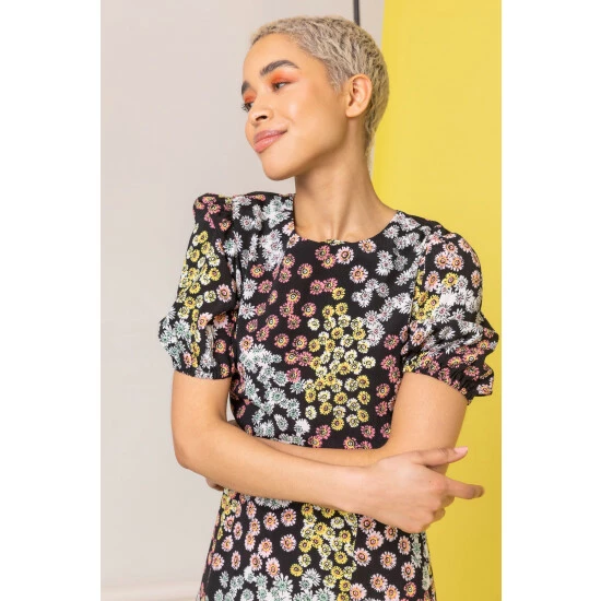 unnamed-file-285.jpg Dusk Black Ditsy Floral Frill Midi Dress -Dusk Shop unnamed file 285