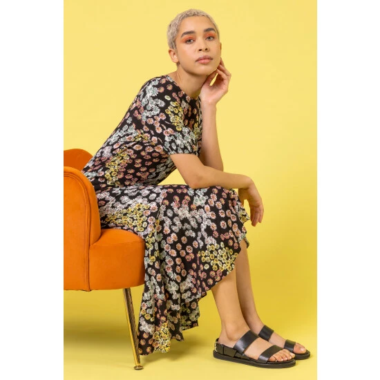 unnamed-file-286.jpg Dusk Black Ditsy Floral Frill Midi Dress -Dusk Shop unnamed file 286