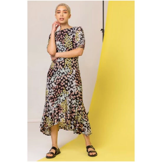 unnamed-file-287.jpg Dusk Black Ditsy Floral Frill Midi Dress -Dusk Shop unnamed file 287