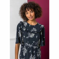 Dusk Black Floral Print Yoke Maxi Dress -Dusk Shop unnamed file 317