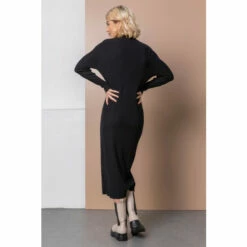 Dusk Black Polo Collar Knitted Midi Dress 4 Dusk Black Polo Collar Knitted Midi Dress -Dusk Shop unnamed file 322