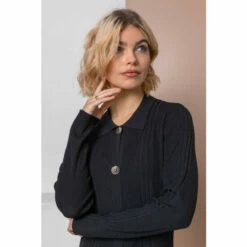 Dusk Black Polo Collar Knitted Midi Dress 5 Dusk Black Polo Collar Knitted Midi Dress -Dusk Shop unnamed file 323