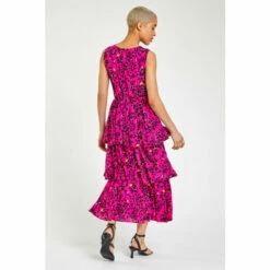 Dusk Pink Abstract Animal Print Tiered Midi Dress 3 Dusk Pink Abstract Animal Print Tiered Midi Dress -Dusk Shop unnamed file 333