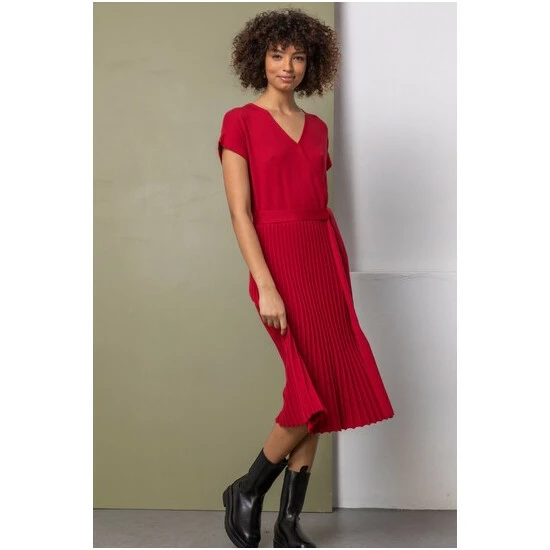 unnamed-file-363.jpg Dusk Red Belted Wrap Pleated Knit Dress -Dusk Shop unnamed file 363