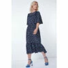 Dusk Navy Blue Polka Dot Print Yoke Maxi Dress -Dusk Shop unnamed file 375