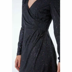 Dusk Black Glitter Mini Wrap Dress 6 Dusk Black Glitter Mini Wrap Dress -Dusk Shop unnamed file 391