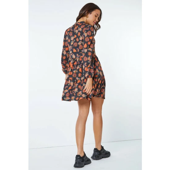 unnamed-file-431.jpg Dusk Orange Multi High Neck Paisley Print Swing Dress -Dusk Shop unnamed file 431