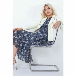 Dusk Blue Floral Print Ruffle Maxi Dress 4 Dusk Blue Floral Print Ruffle Maxi Dress -Dusk Shop unnamed file 437