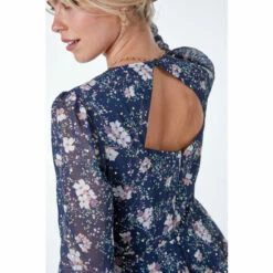 Dusk Blue Floral Print Ruffle Maxi Dress 6 Dusk Blue Floral Print Ruffle Maxi Dress -Dusk Shop unnamed file 439