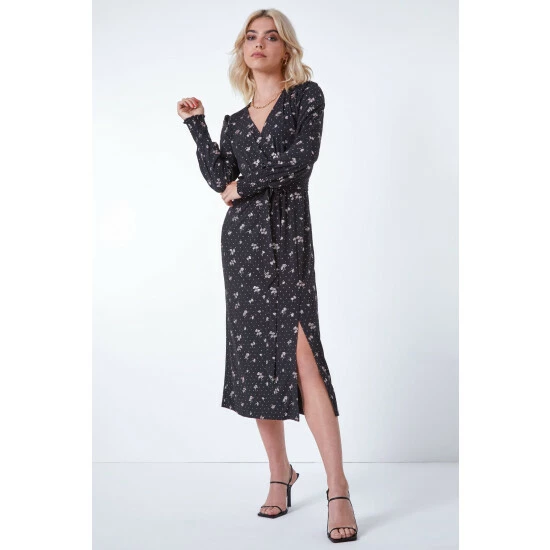 unnamed-file-462.jpg Dusk Black Floral Print Glitter Midi Wrap Dress -Dusk Shop unnamed file 462