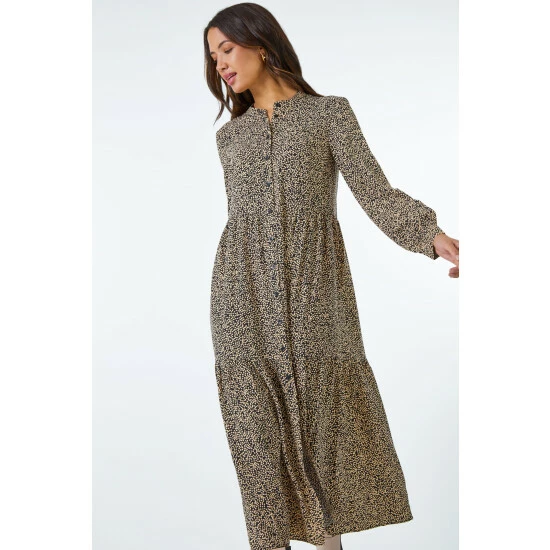 unnamed-file-525.jpg Dusk Brown Printed Button Down Tiered Shirt Dress -Dusk Shop unnamed file 525
