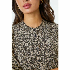 Dusk Brown Printed Button Down Tiered Shirt Dress 6 Dusk Brown Printed Button Down Tiered Shirt Dress -Dusk Shop unnamed file 528