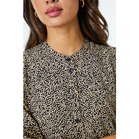 unnamed-file-528.jpg Dusk Brown Printed Button Down Tiered Shirt Dress -Dusk Shop unnamed file 528