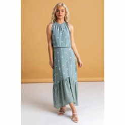 Dusk Green Tiered Multi Spot Print Dress 4 Dusk Green Tiered Multi Spot Print Dress -Dusk Shop unnamed file 53