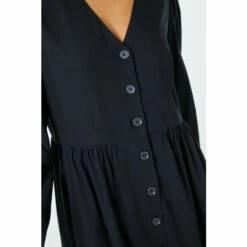 Dusk Black Button Through Midi Dress -Dusk Shop unnamed file 534